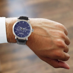 Cool simple Cessna aeroplane & clouds,Custom gift Watch