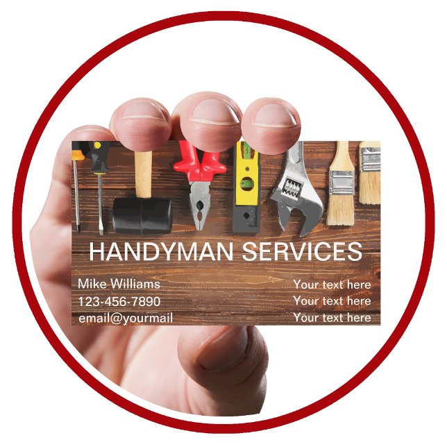 Cool Simple Handyman Home Repairs Business Cards (Creator Uploaded)