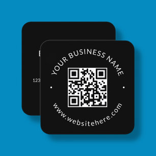 Cool simple minimalistic template   black square business card