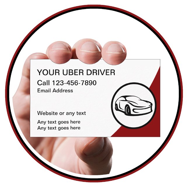Cool Simple Uber Driver Business Cards (Creator Uploaded)