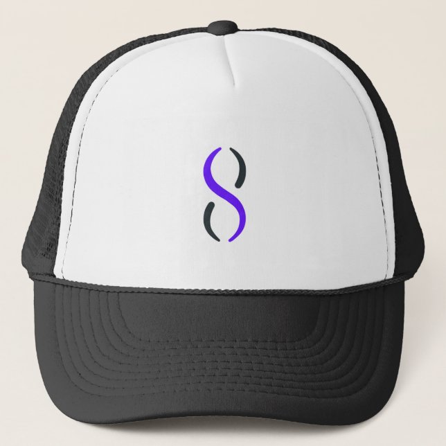Cool SingularityNET Cryptocurrency Coin Sign Trucker Hat (Front)