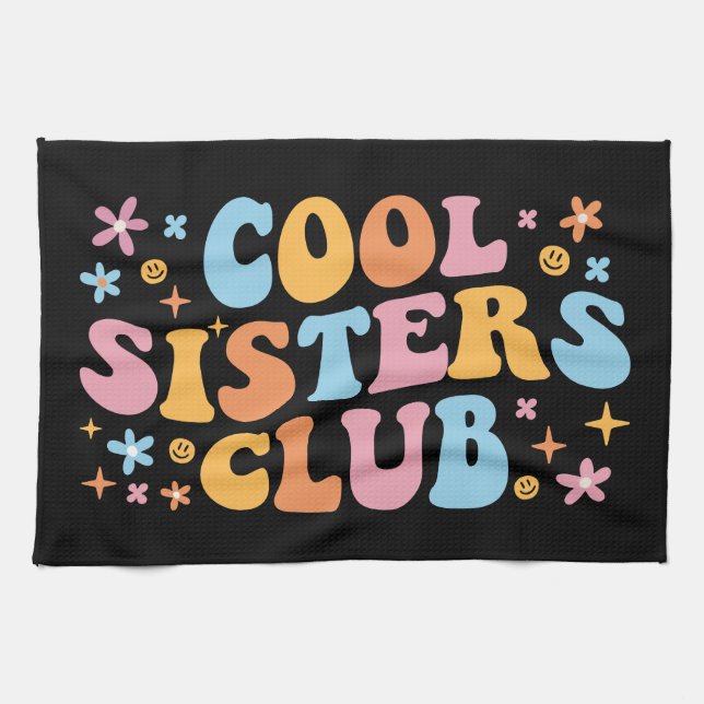 Cool Sisters Club III Tea Towel (Horizontal)