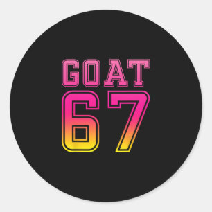 Cool Six Seven 6 7 Ice-cream Goat 67 Meme Rizz Fun Classic Round Sticker