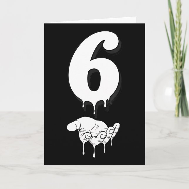 Cool Six Seven 6 7 Meme Gen Alpha Slang Costume Ma Card (Front)