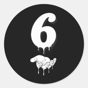 Cool Six Seven 6 7 Meme Gen Alpha Slang Costume Ma Classic Round Sticker