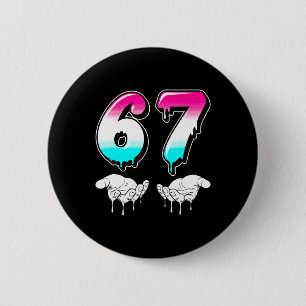 Cool Six Seven 6 7 Meme Gen Alpha Slang Costume Ma Cm Round Badge