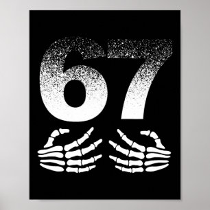 Cool Six Seven Gen Alpha Slang Popular Meme Trendi Poster