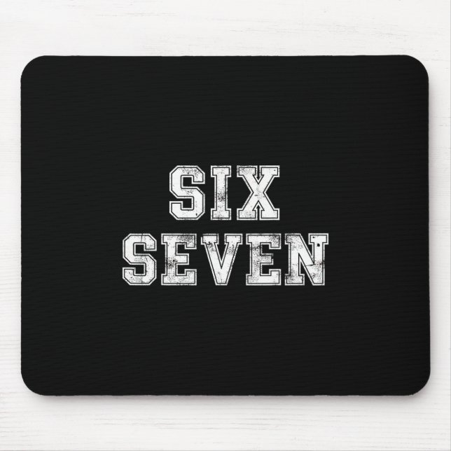 Cool Six Seven Number Gen Alpha Slang 6 7 Trending Mouse Pad (Front)
