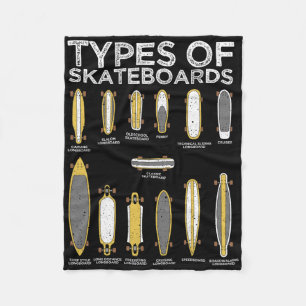 Cool Skateboard Art For Men Women Skateboarder Ska Fleece Blanket