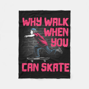 Cool Skateboard Art For Men Women Skateboarding Sk Fleece Blanket