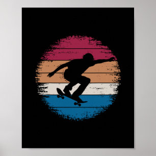 Cool Skateboard Art For Men Women Skateboarding Sk Poster