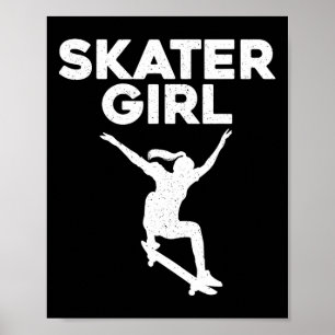 Cool Skateboard Art For Teen Girls Kids Skateboard Poster