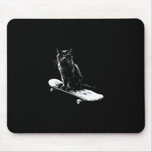 Cool Skateboarding Cat With Sungles For Men Women  Mouse Pad