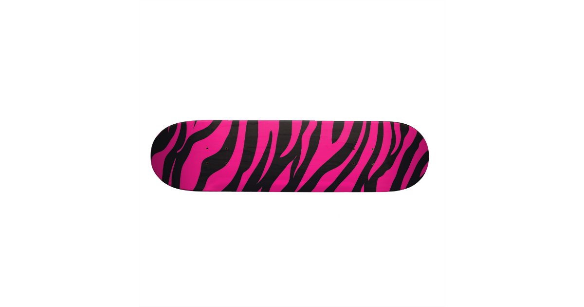 Cool Skateboards For Girls Pink Black Zebra Stripe Zazzle Co Nz
