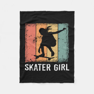 Cool Skater Art Women Girls Skateboarding Skateboa Fleece Blanket