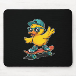 Cool Skater Rubber Duck Skateboarding Th Toy For K Mouse Pad