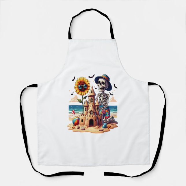 Cool Skeleton at the Beach Apron (Front)