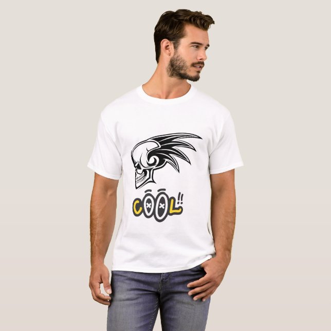COOL Skeleton Black Yellow T-Shirt (Front Full)