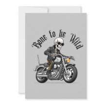 Cool Skeleton Bone to be Wild Riding a Motorcycle 
