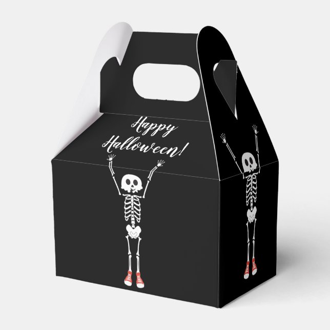 Cool Skeleton Halloween Party Favour Box (Front Side)