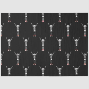 Cool Skeleton Halloween Pattern Tissue Paper