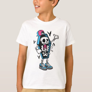 Cool Skeleton Kid in Hoodie Tee