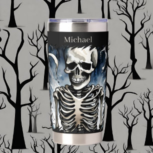 Cool skeleton lovers add name  insulated tumbler