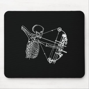 Cool Skeleton With Bow Skull Archery Hunting Gift Mouse Pad