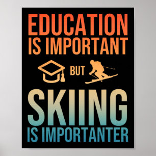 Cool Ski Art For Men Women Kids Nordic Mountain Sk Poster