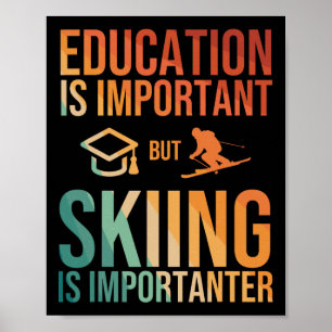 Cool Ski Art For Men Women Kids Nordic Mountain Sk Poster