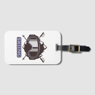 Cool Ski Helmet  Luggage Tag