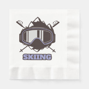Cool Ski Helmet Napkin