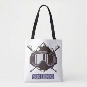 Cool Ski Helmet Tote Bag