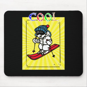 Cool Skier Skiing lovers skiing gift skiing Mouse Pad