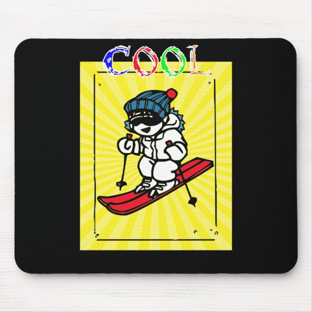 Cool Skier | Skiing lovers | skiing gift | skiing Mouse Pad (Front)