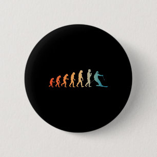 Cool Skiing Art For Men Women Skiing Themed Ski Lo 6 Cm Round Badge