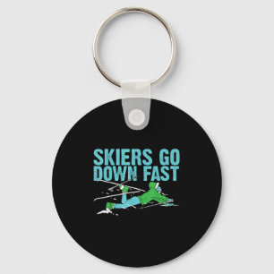 Cool Skiing Design For Men Women Nordic Skiing Ski Key Ring