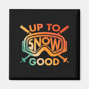 Cool skiing design for men women ski skier snow magnet