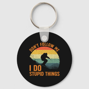 Cool Skiing Design For Men Women Snow Skier Ski Lo Key Ring