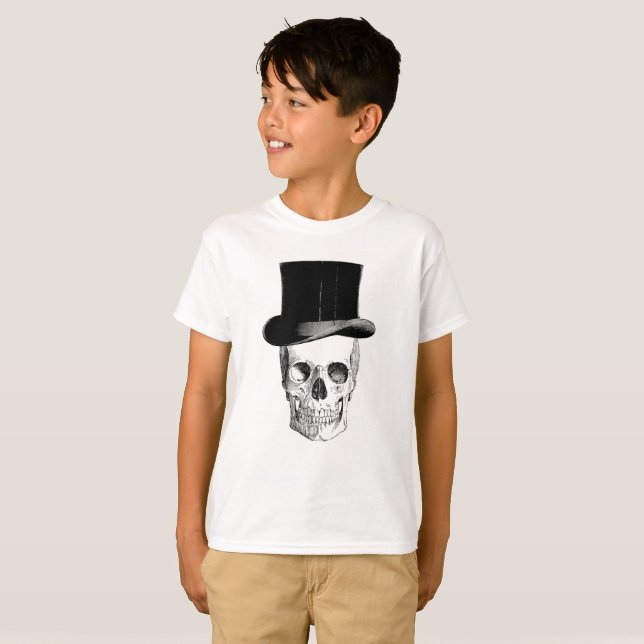 Cool Skull Halloween Kids Tshirt (Front Full)