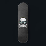 Cool Skull Sunglasses & Headphones Black Gothic Skateboard<br><div class="desc">This cool skateboard featuring cool skull wearing sunglasses and headphones would make a wonderful gift for skull lover!</div>