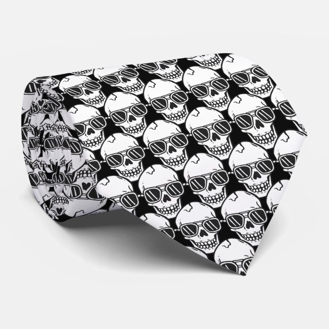 Cool Skull Tie (Rolled)