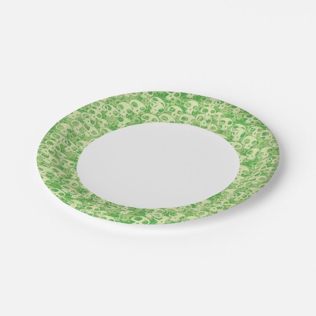 Cool skulls paper plate (Angled)