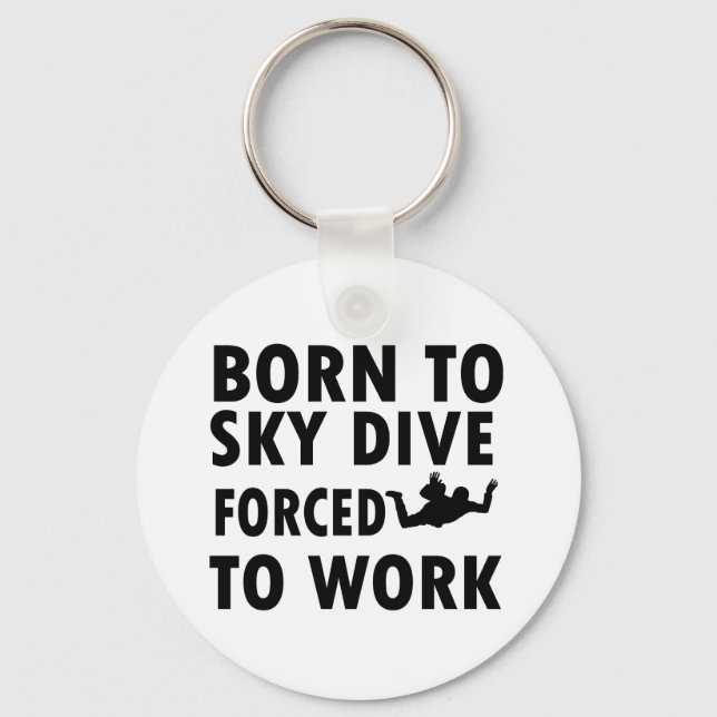 Cool Sky Diving Designs Key Ring (Front)