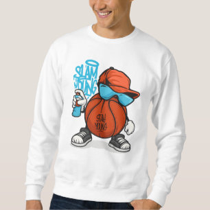 Cool Slam Dunk Basketball Graffiti Cartoon T-Shirt Sweatshirt