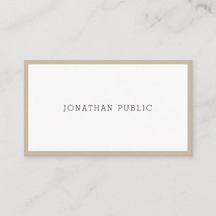 Cool Sleek Design Modern Minimalistic Elegant Top Business Card