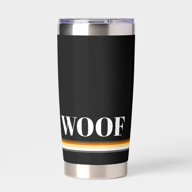 Cool slick and elegant Gay Bear Pride flag woof Insulated Tumbler (Front)