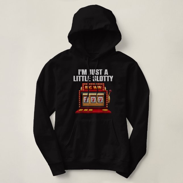 Cool Slot Machine Lovers Art For Men Women Casino  Hoodie (Design Front)