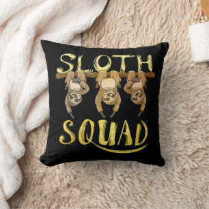 Cool Sloth Squad – Funny Lazy Animal Lover Design Cushion