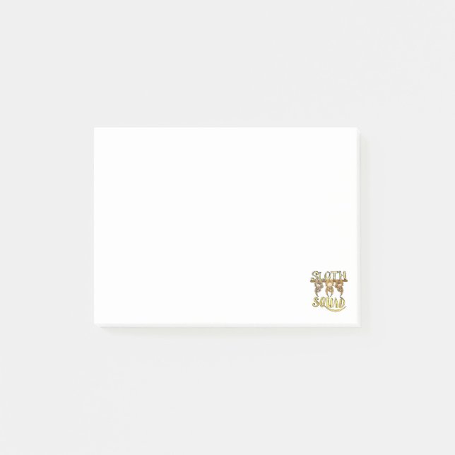 Cool Sloth Squad – Funny Lazy Animal Lover Design Post-it Notes (Front)